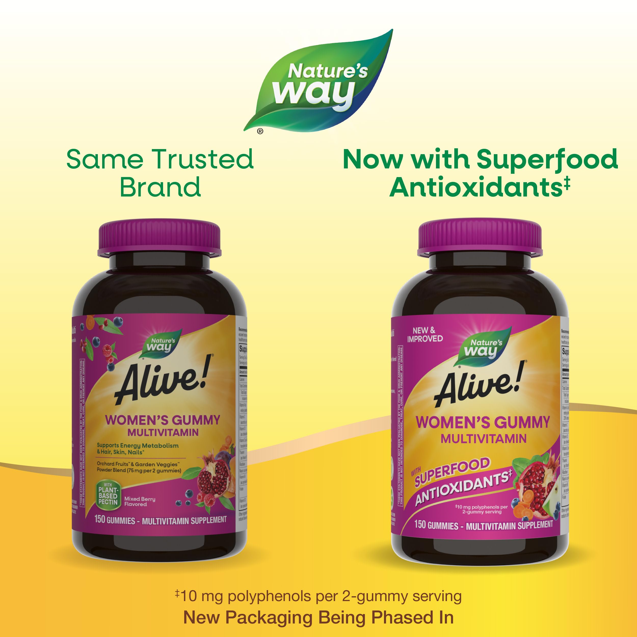 Alive! gummies closeup in mixed berry flavor with plant-based pectin.