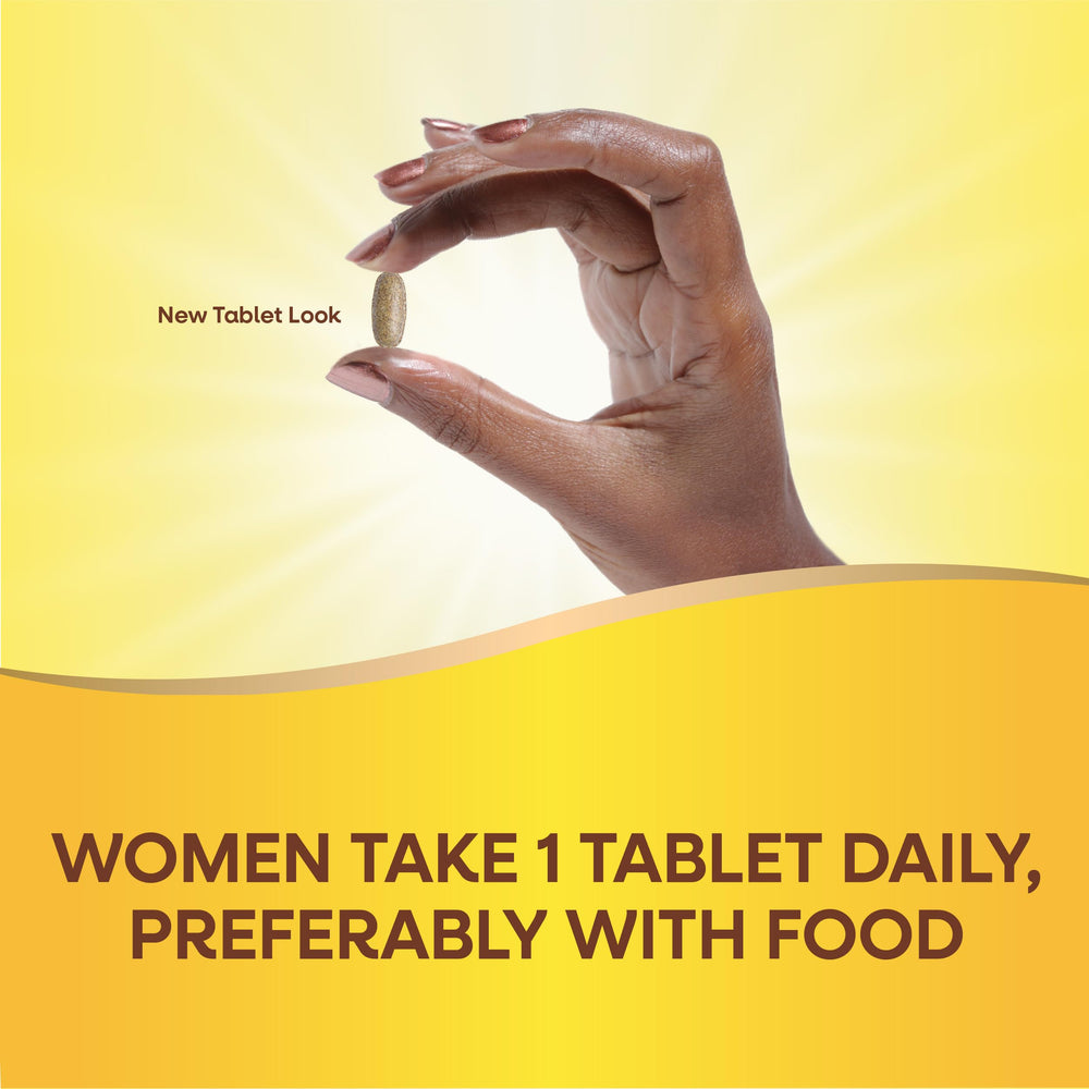 Nature's Way Alive! Women’s multivitamin closeup featuring Superfood Antioxidants for daily nutrition.