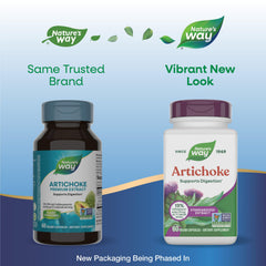 Nature's Way Artichoke capsules close-up for digestion support