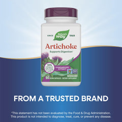 Nature's Way Artichoke vegan and gluten-free packaging on label