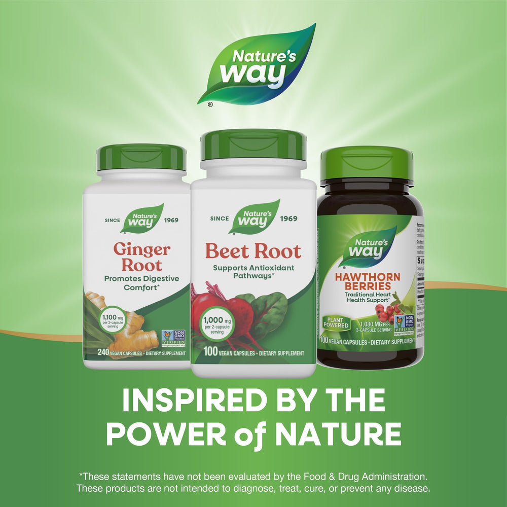 Nature's Way Beet Root ingredients panel close-up for transparent nutrition.