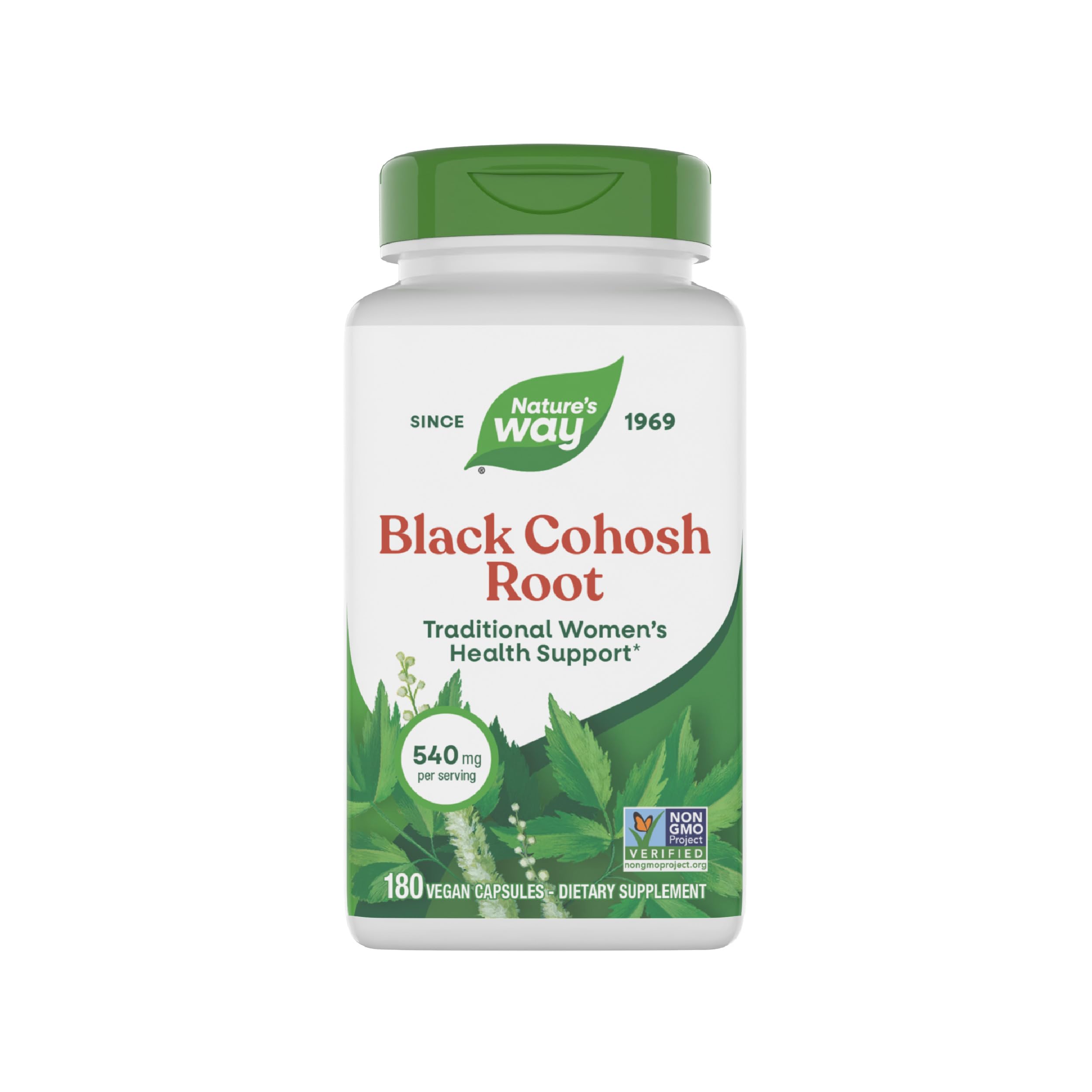 Nature's Way Black Cohosh Root bottle for women's health support
