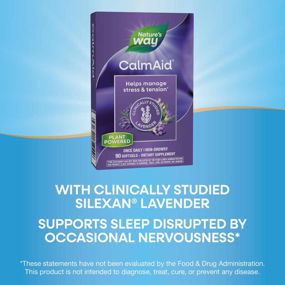 Nature's Way CalmAid dosage scene suggests taking one to two daily.