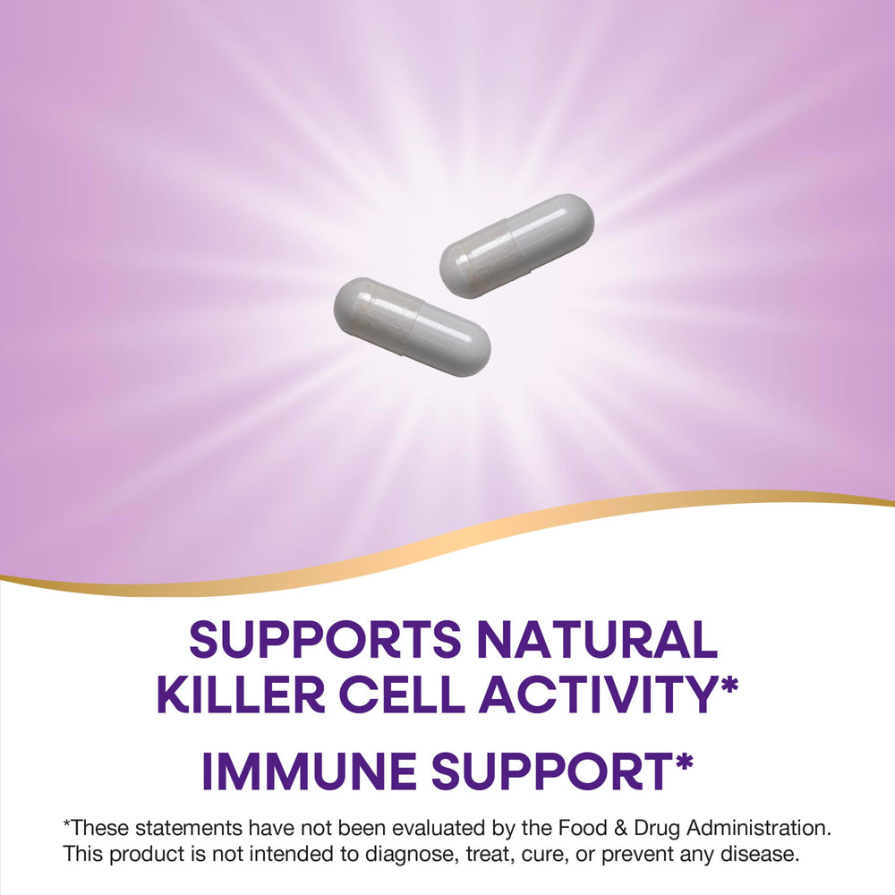 Closeup of Nature's Way Cell Forté IP-6 & Inositol capsules for daily two-capsule serving
