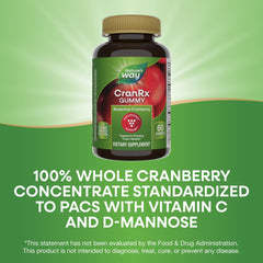 Gummies texture close-up with CranRx branding.