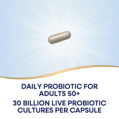 Fortify 50+ capsules for convenient daily probiotic intake.