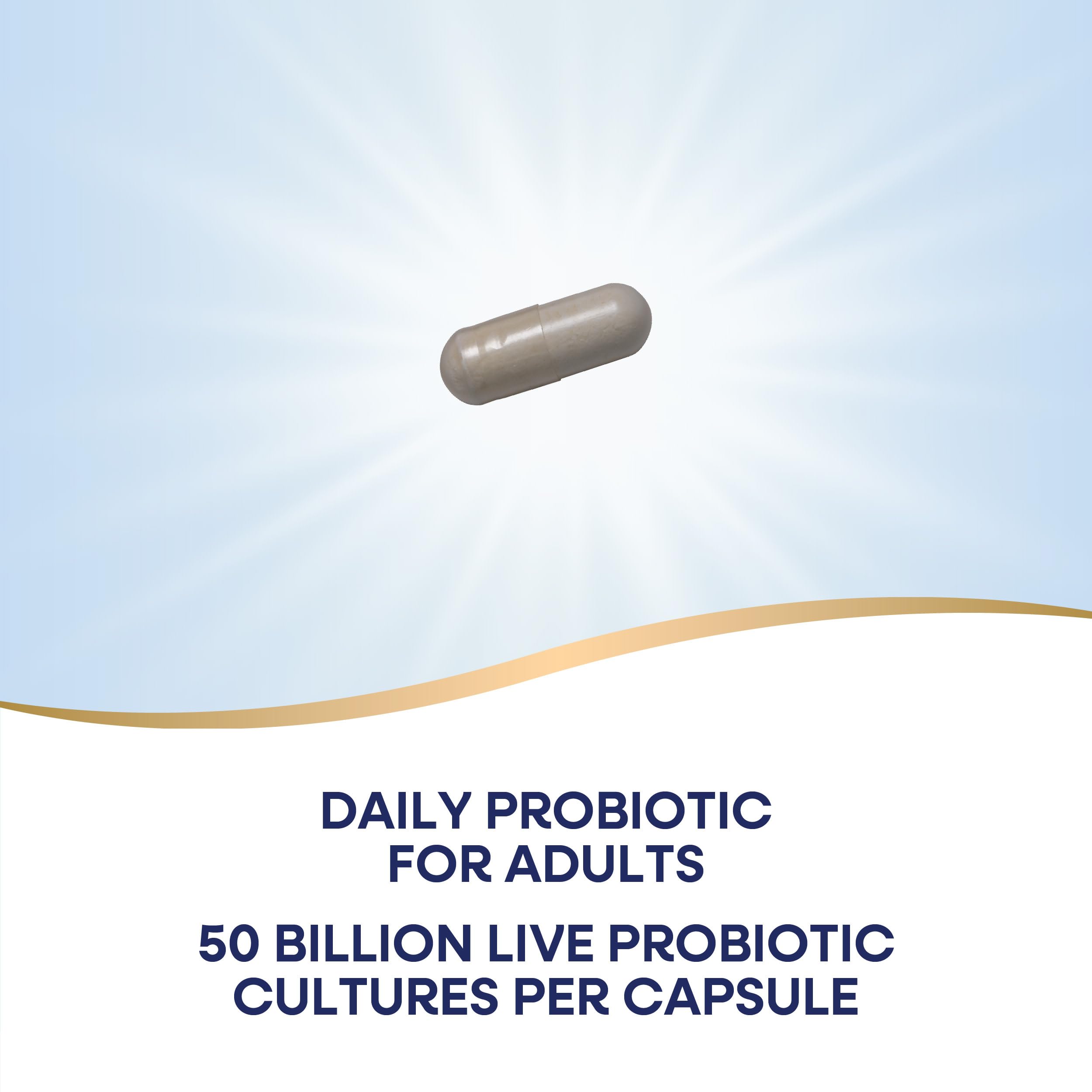 Nature's Way Fortify Probiotic capsule close-up for easy daily intake.