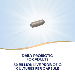 Nature's Way Fortify Probiotic capsule close-up for easy daily intake.