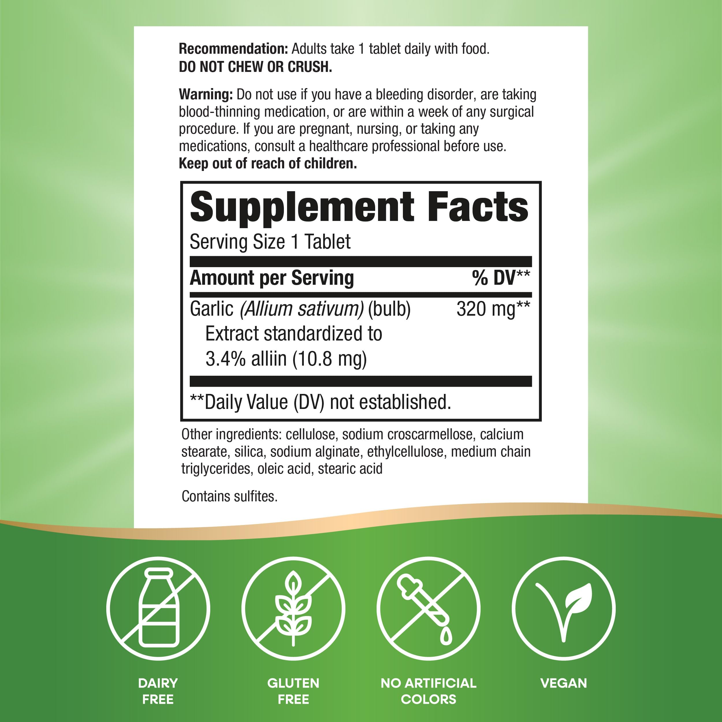 Label emphasizes global sourcing and USA bottling for quality assurance.