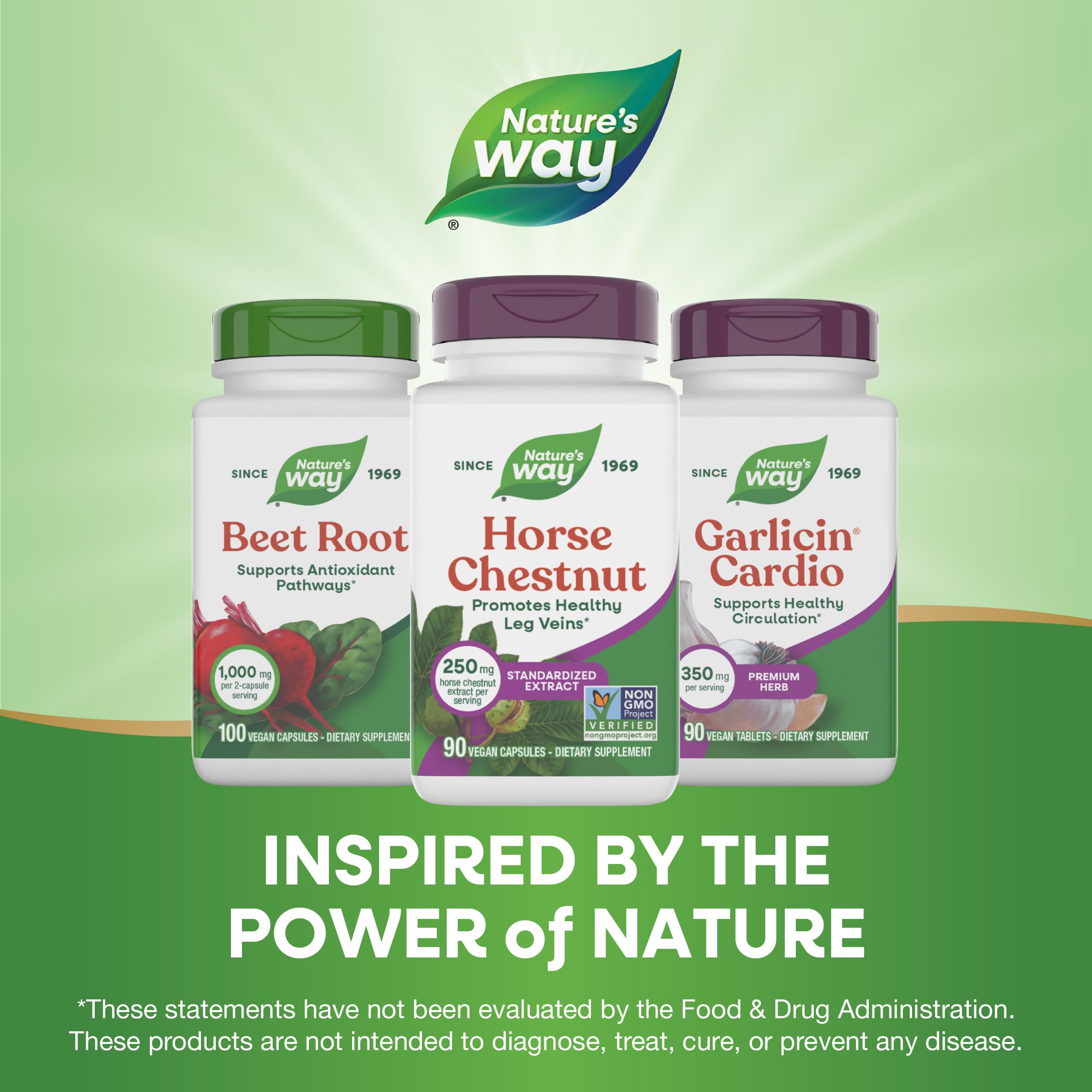 Brand heritage graphic for Nature's Way product line