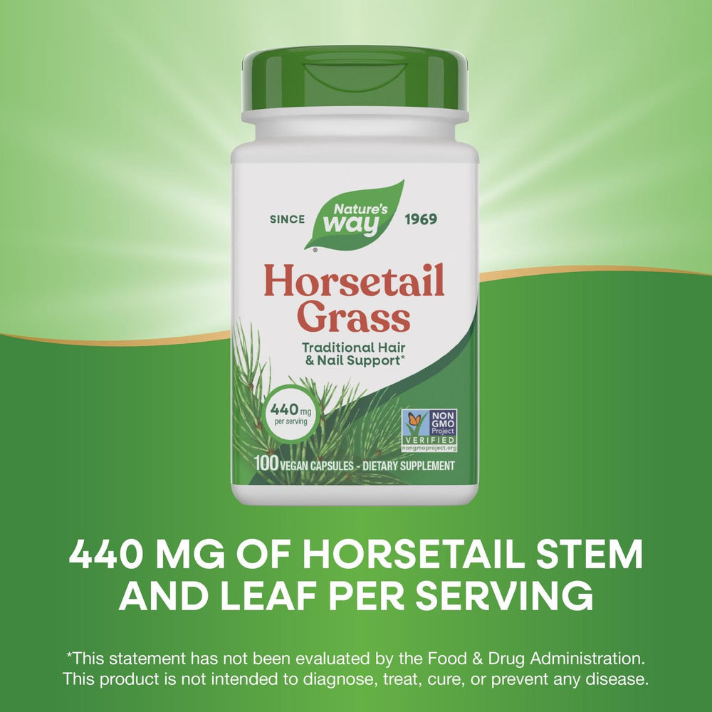 Nature's Way Horsetail Grass vegan formula for plant-based wellness
