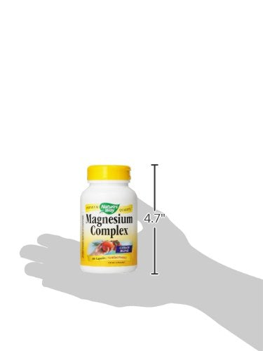 Nature's Way Magnesium Complex on a store shelf in a wellness section.
