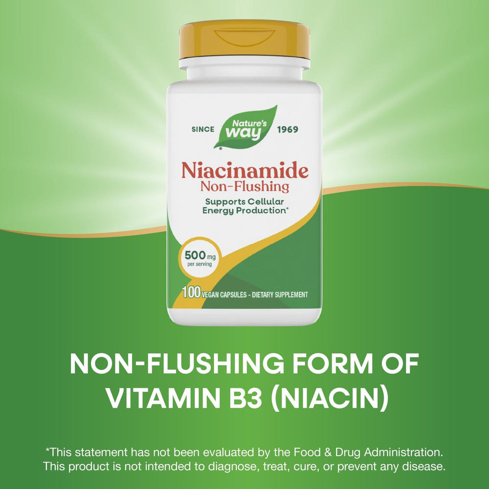 Gluten-free symbol on Nature's Way Niacinamide label
