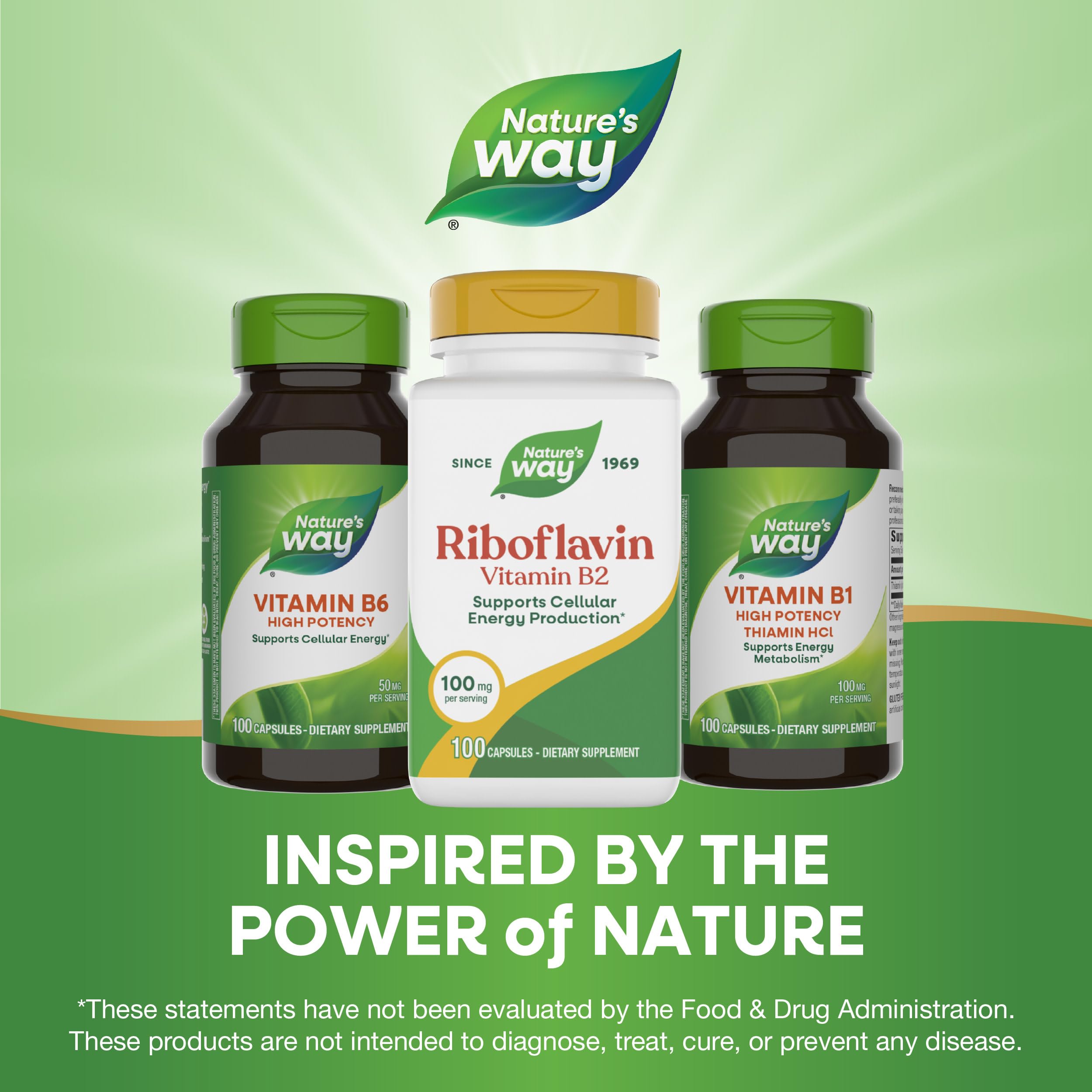 Nature's Way Riboflavin shelf display suggests everyday use.