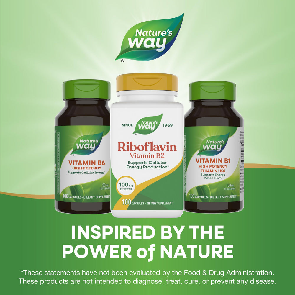 Nature's Way Riboflavin shelf display suggests everyday use.