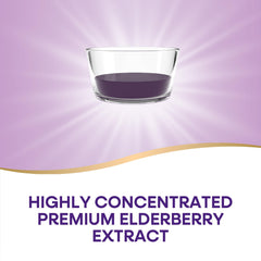 Nature's Way Sambucus syrup being poured for daily wellness.