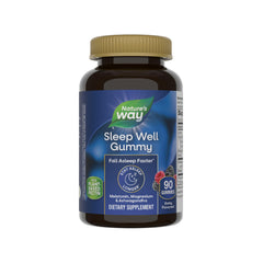 Nature's Way Sleep Well Gummies bottle highlighting sleep support for adults.