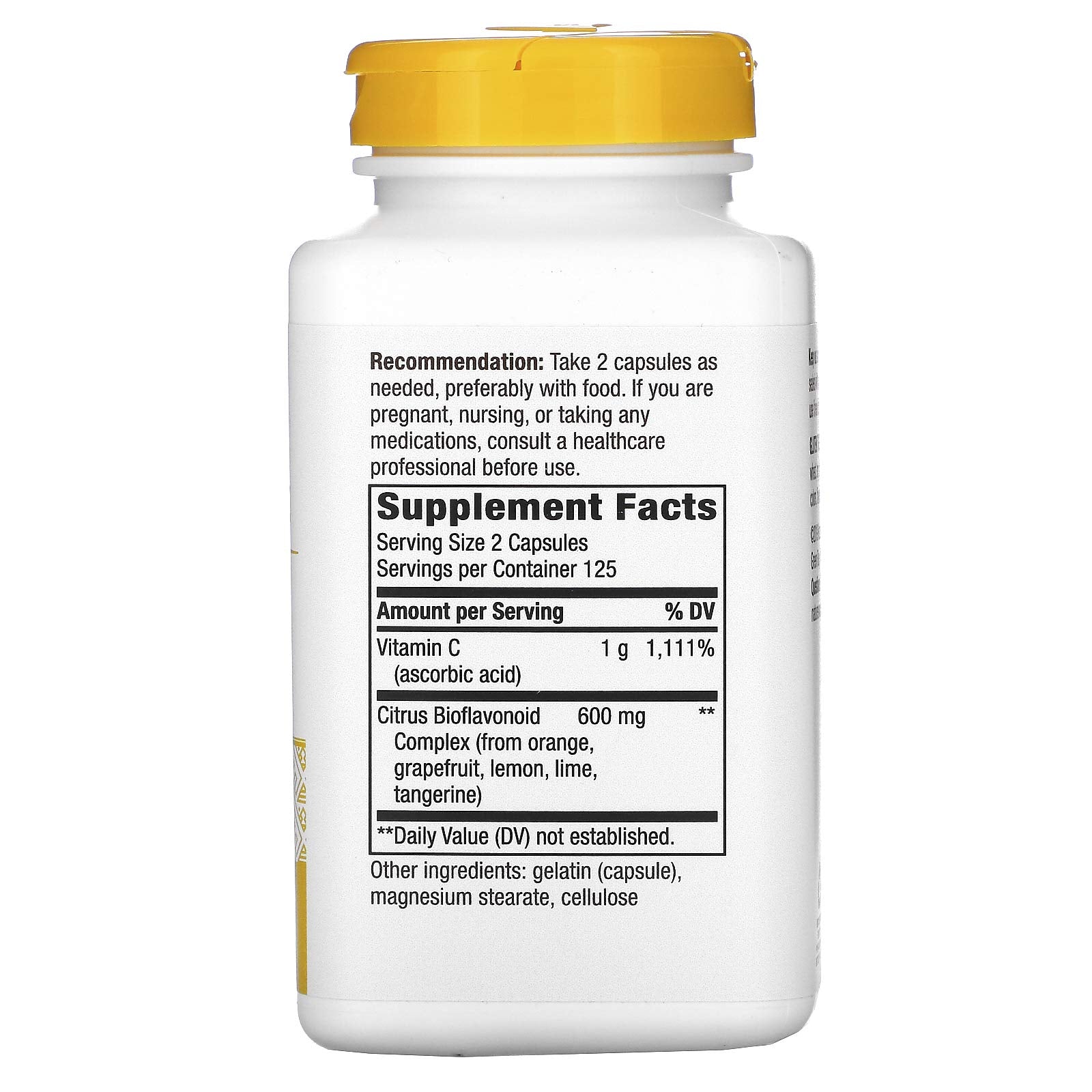 Nature's Way Vitamin C with Bioflavonoids capsules ready for daily antioxidant protection