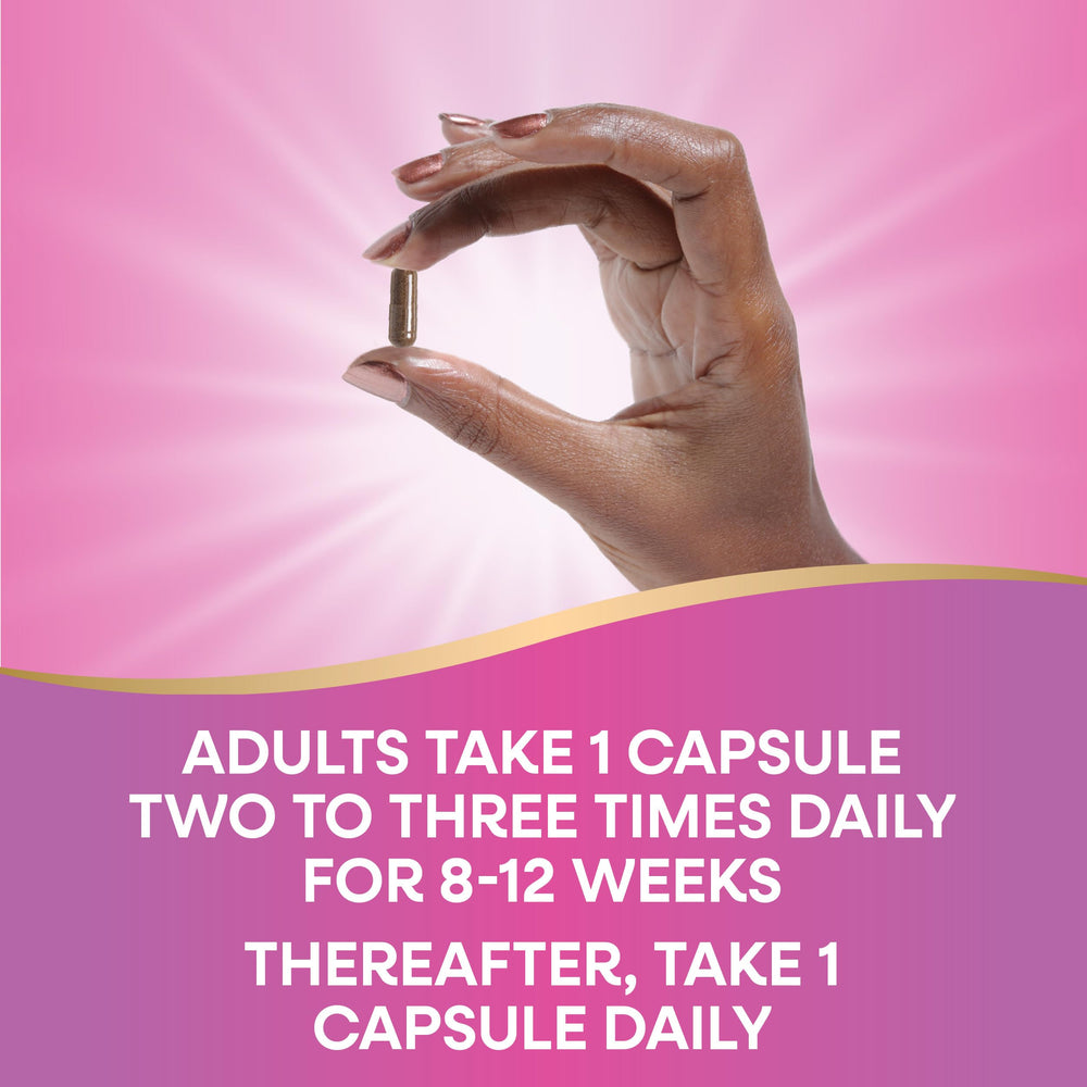 Nature's Way Vitex Fruit bottle pouring capsules into hand