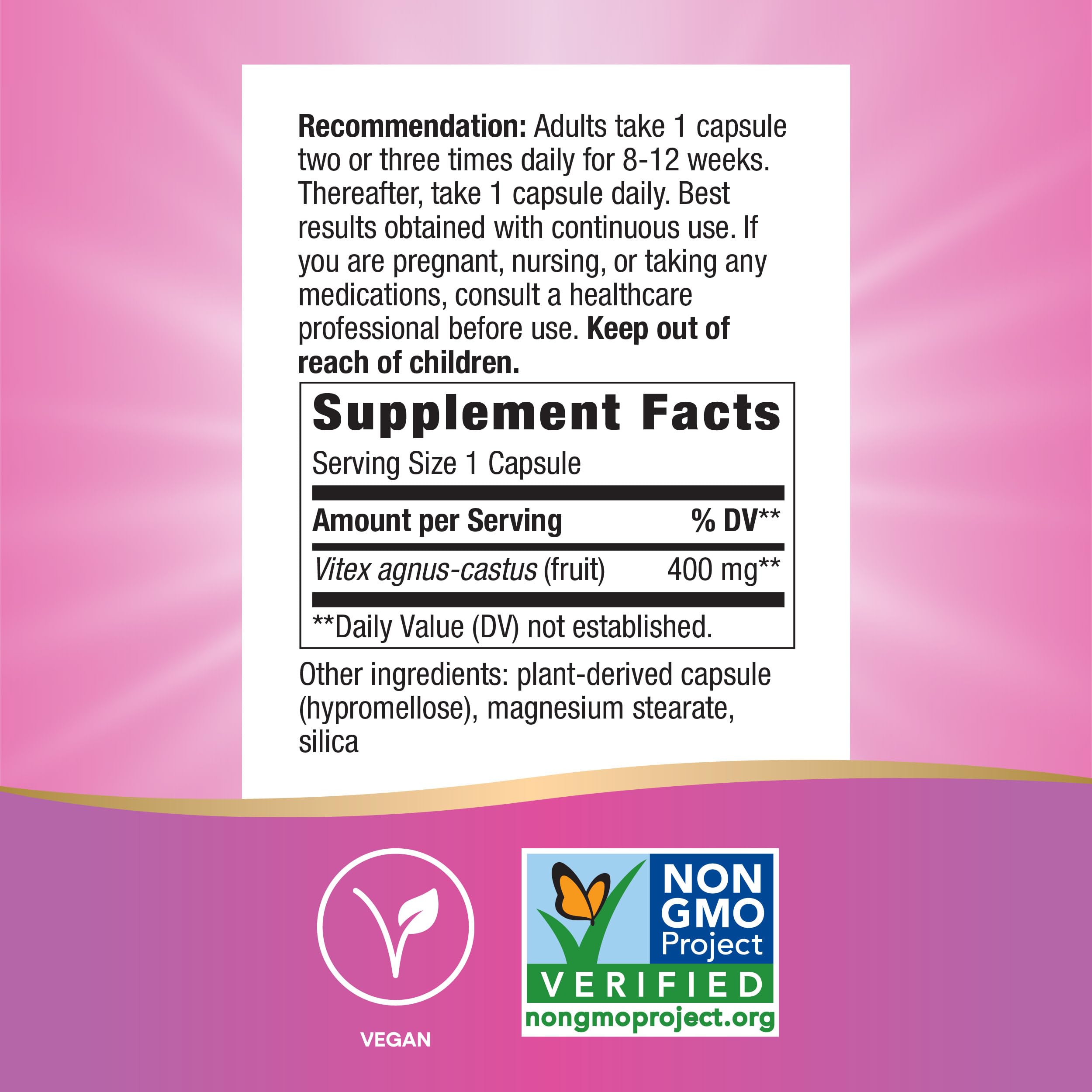 Daily-dose line of Nature's Way Vitex Fruit capsules