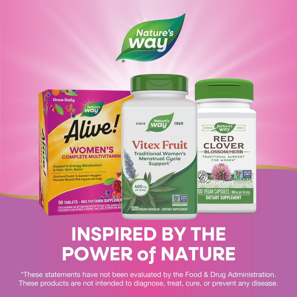 Nature's Way Vitex Fruit gluten-free vegan formula details