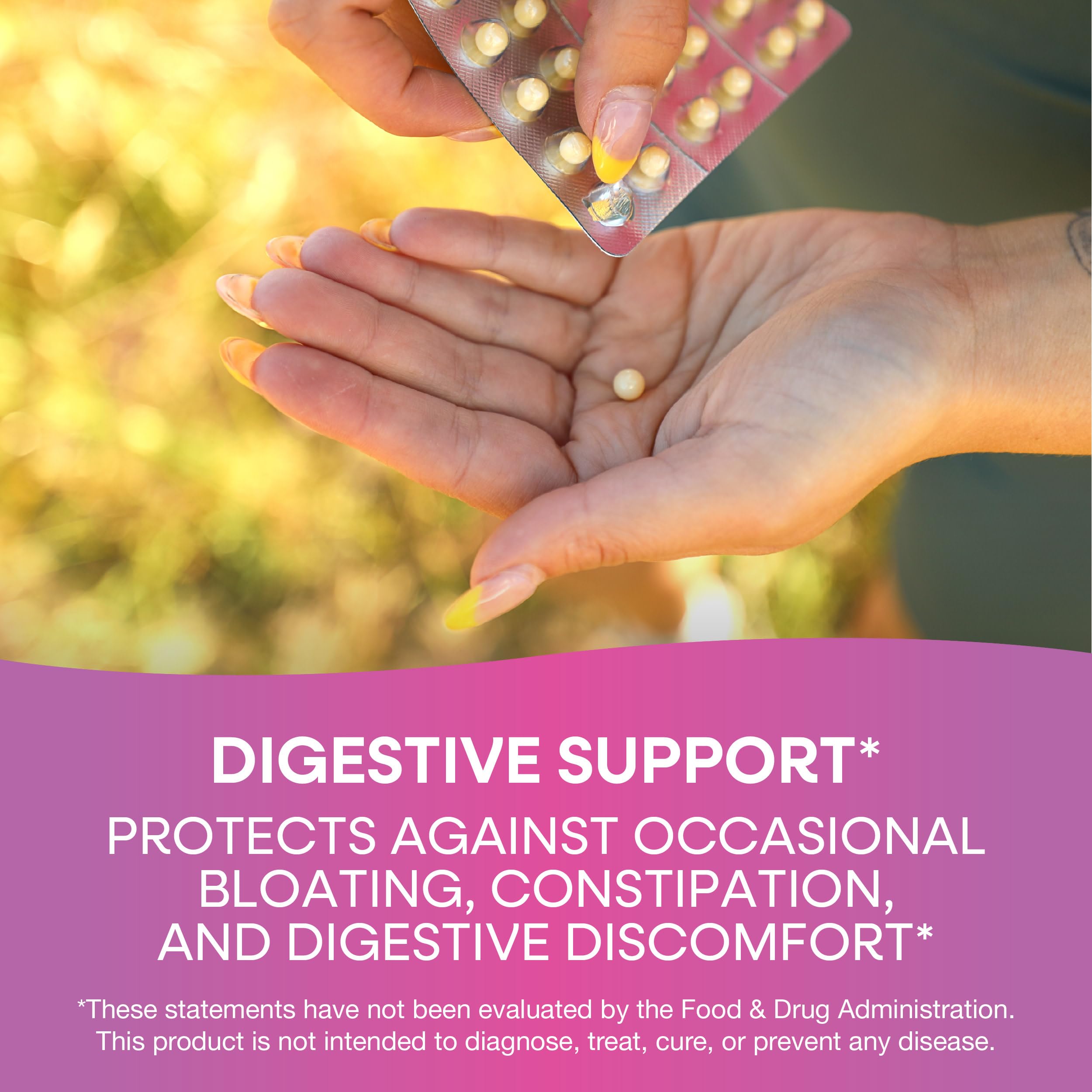 Gluten-free badge on Nature's Way Women's Probiotic Pearls packaging.
