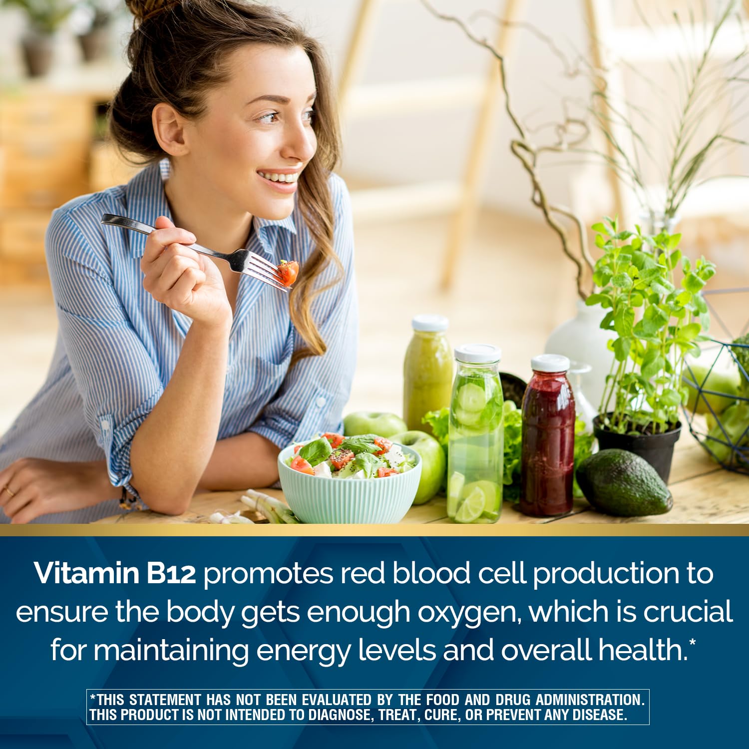 Nature's Wonder B12 label close-up highlighting purity and clean ingredients