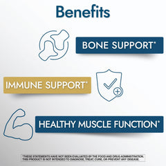 Closeup of Nature's Wonder D3 softgels for easy daily immune support