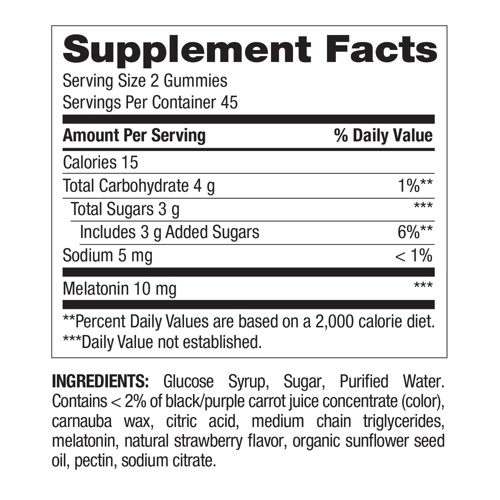 Nature's Wonder strawberry melatonin gummies offer a tasty way to unwind at night