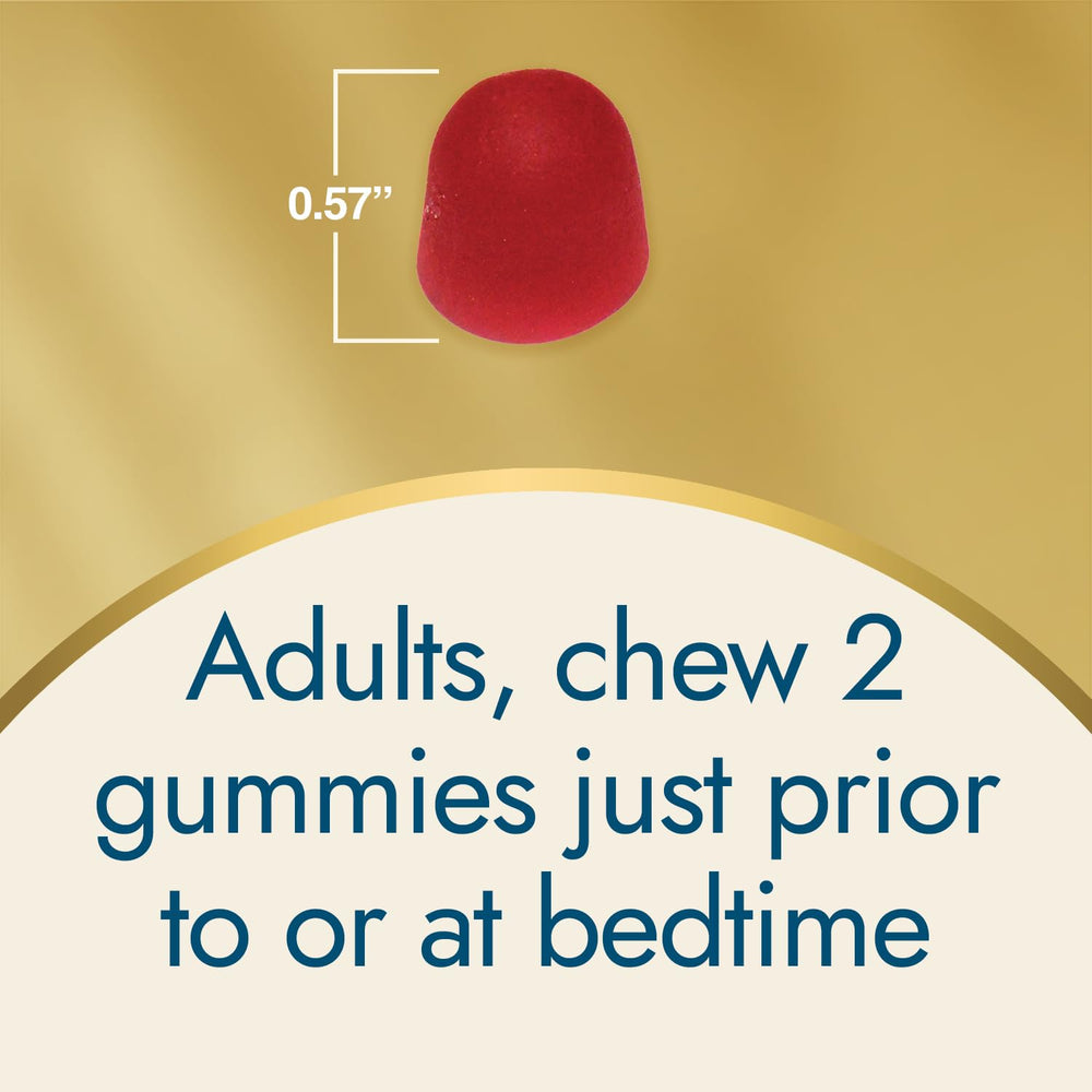 Nature's Wonder melatonin gummies on nightstand suggest easy bedtime routine