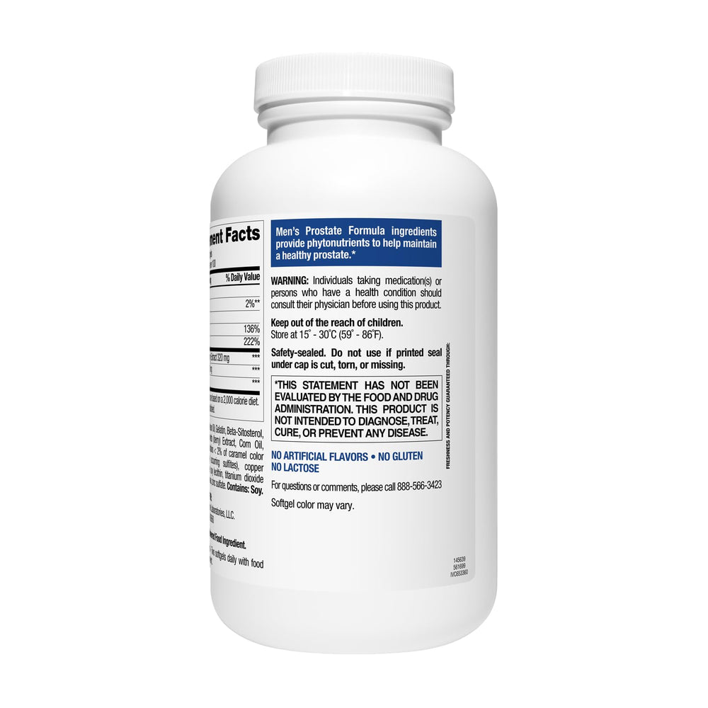 Nature's Wonder beta-sitosterol visual highlighting plant sterol for urinary flow support.