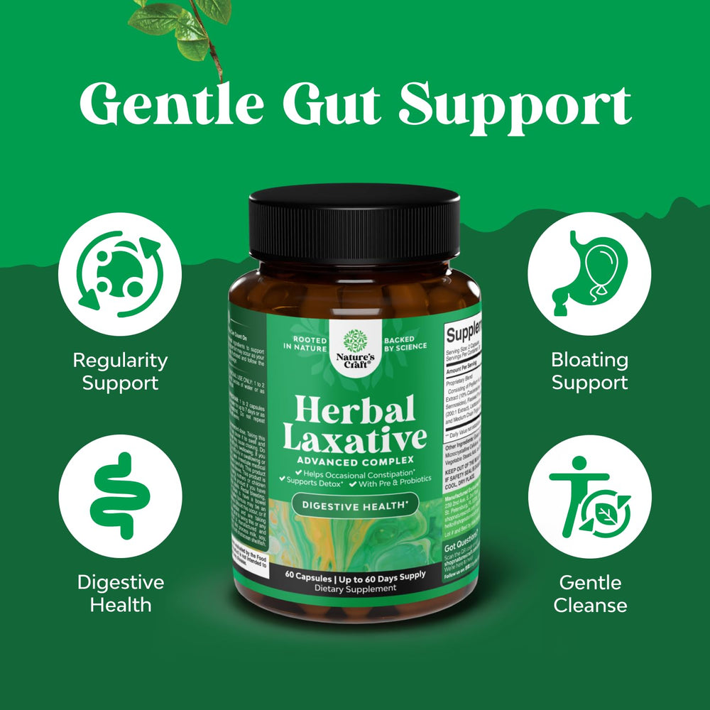 Natures Craft aloe vera detail emphasizes soothing digestive comfort.