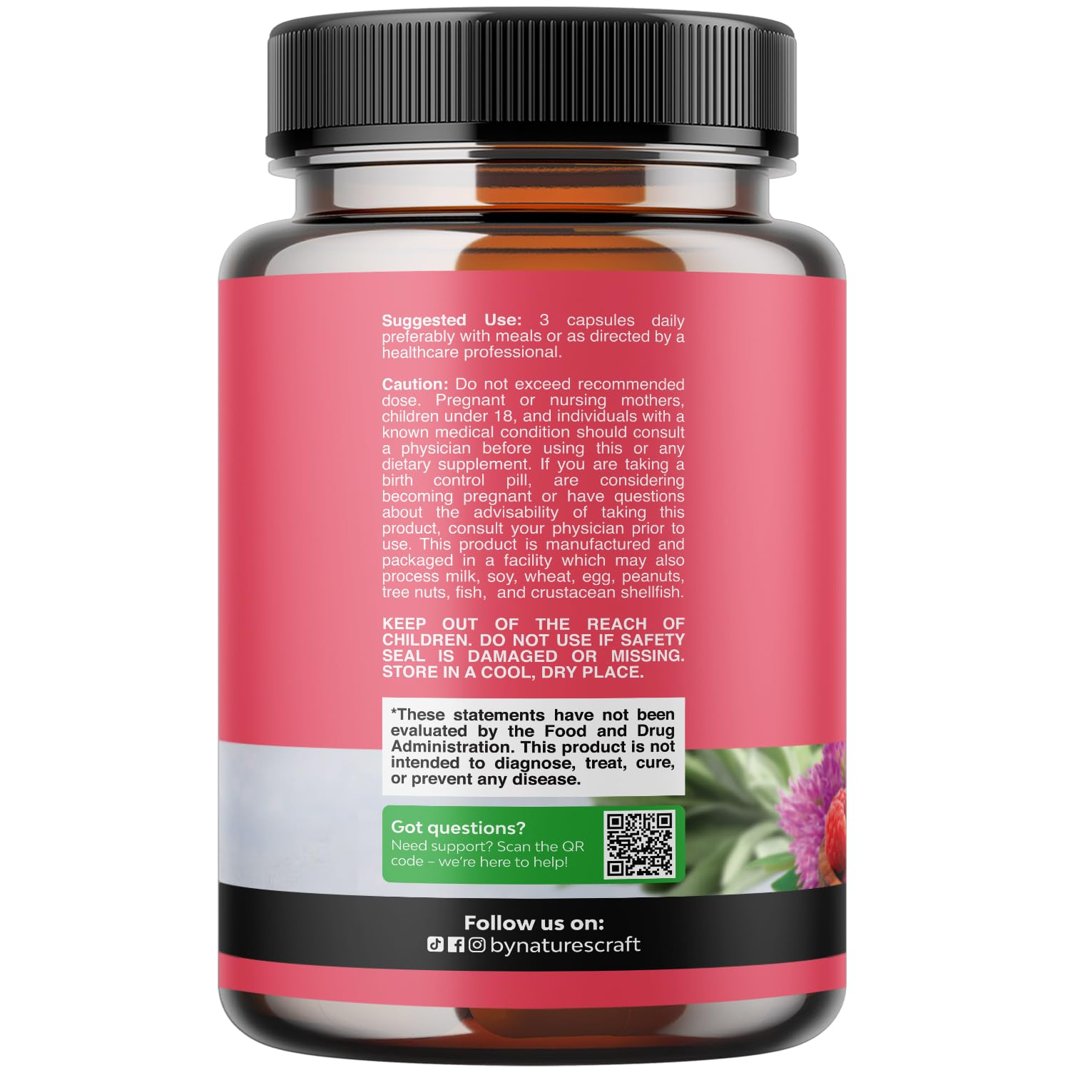 Nature's Craft Complete Menopause capsules close-up for easy daily use.