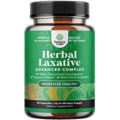 Natures Craft Herbal Laxative bottle front for gentle occasional relief.