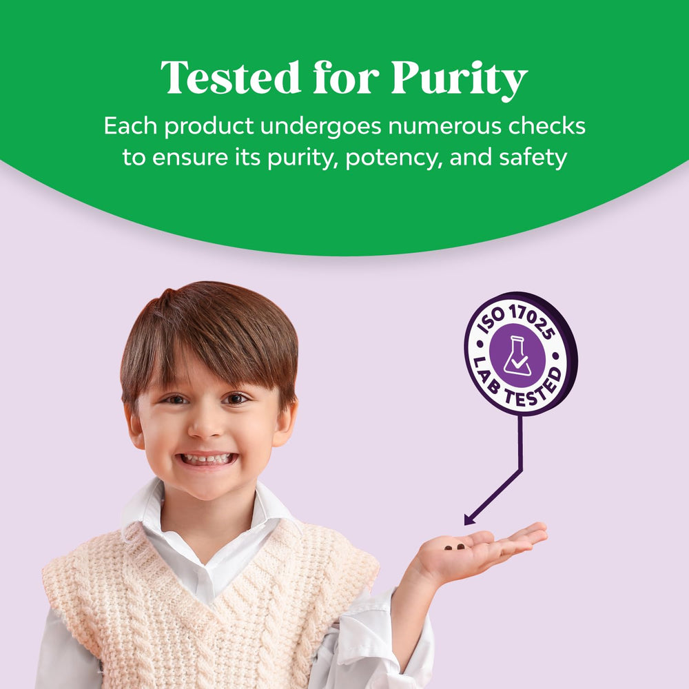 Natures Craft Kids Iron Gummies snack-time scene showing kid-friendly format