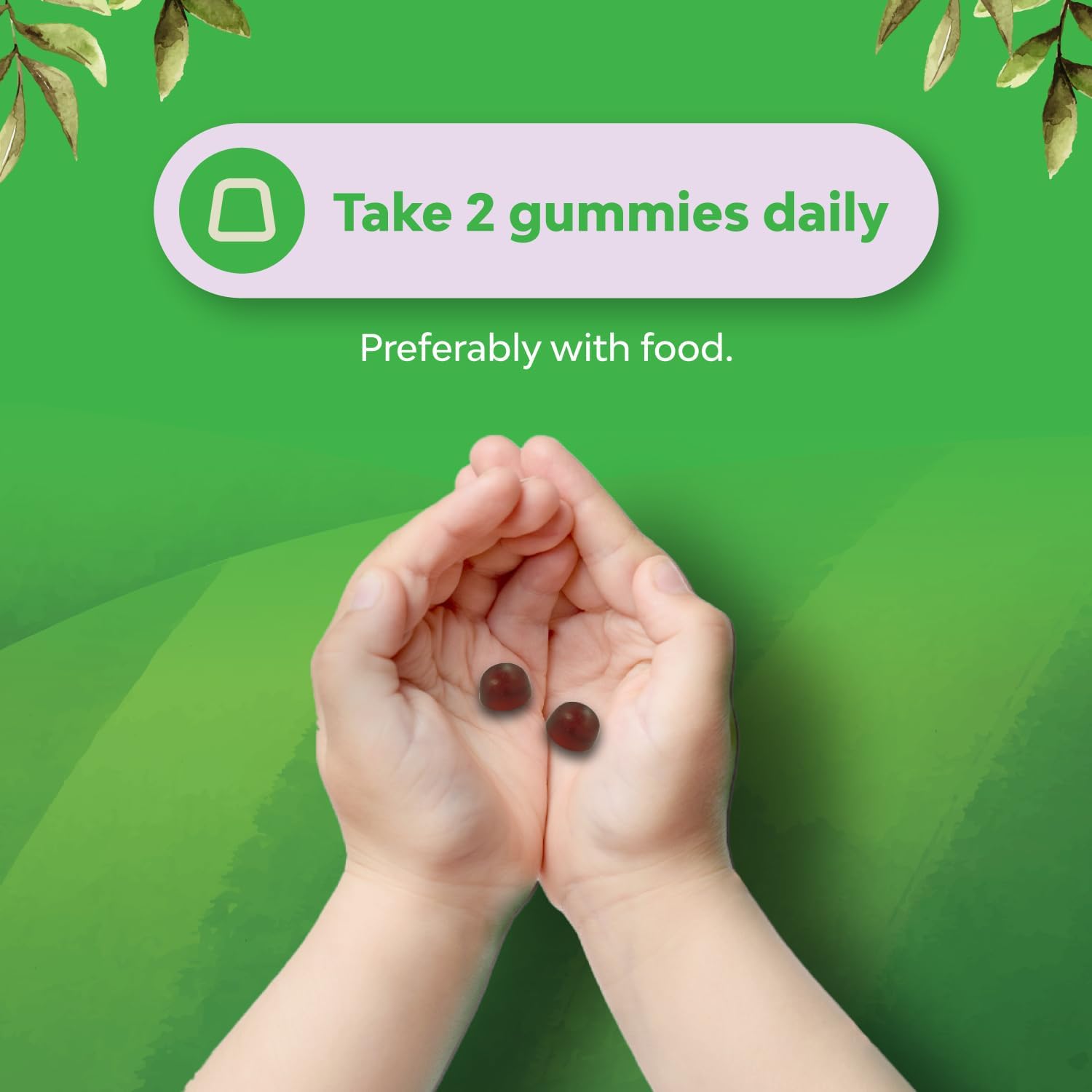 Natures Craft Kids Iron Gummies vegan gluten-free label close-up