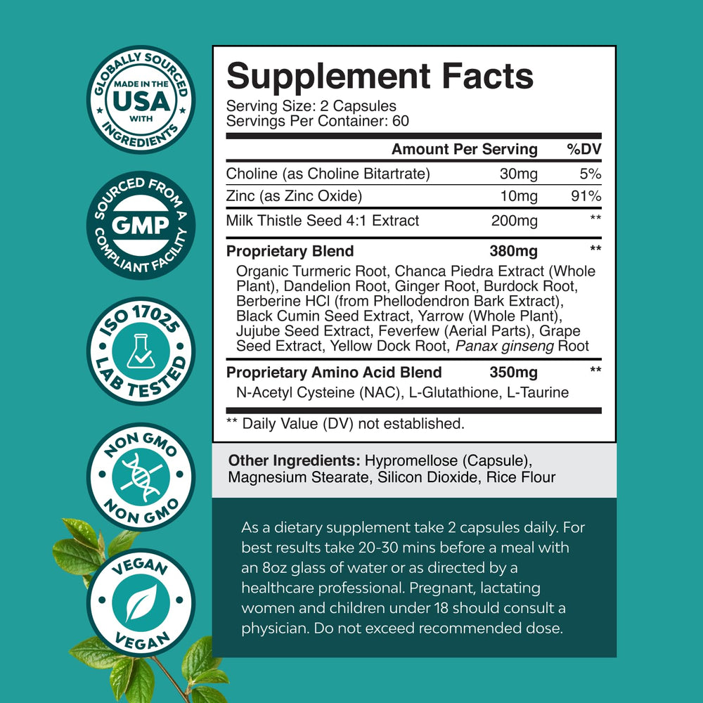 Natures Craft milk thistle extract image illustrates herbal protection for liver cell repair.