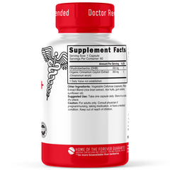 Nature's Fusions Dihydroberberine 200mg bottle back listing ingredients.