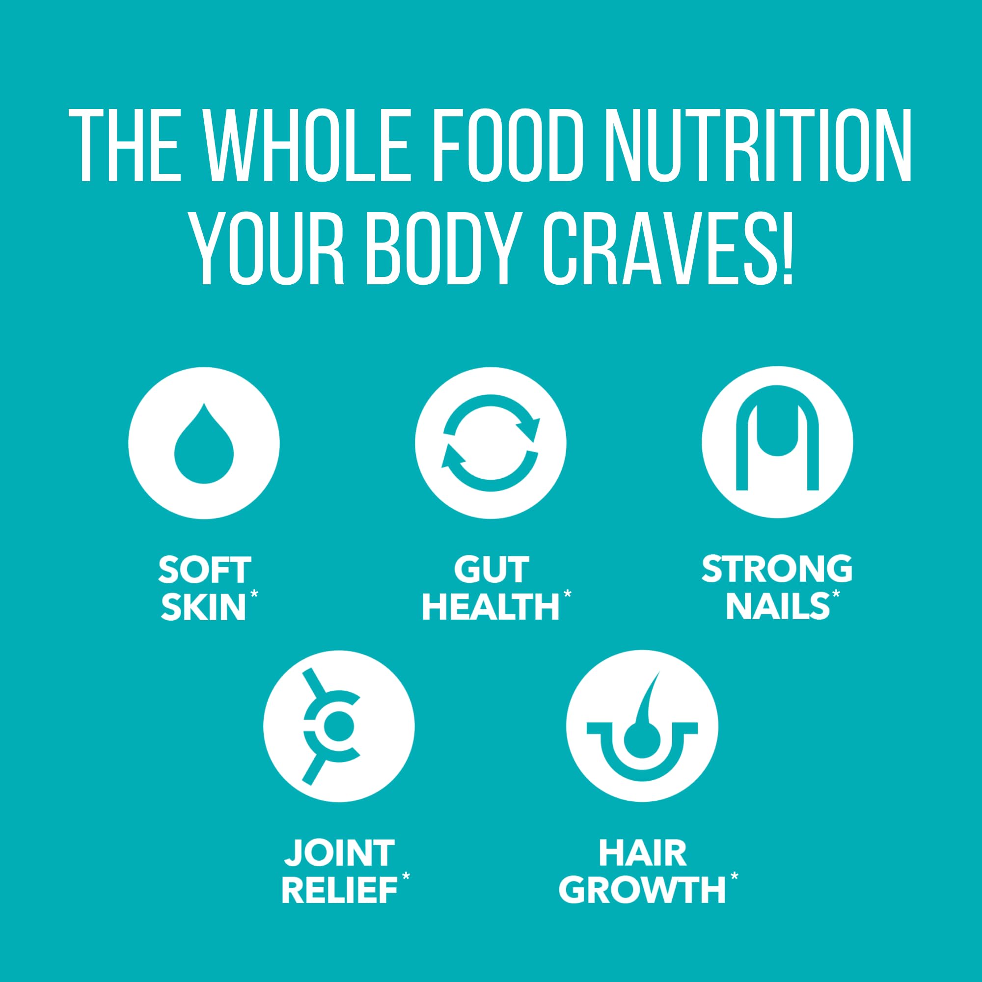 Nature's Plus Collagen Peptides dissolves easily in water for quick drinks.