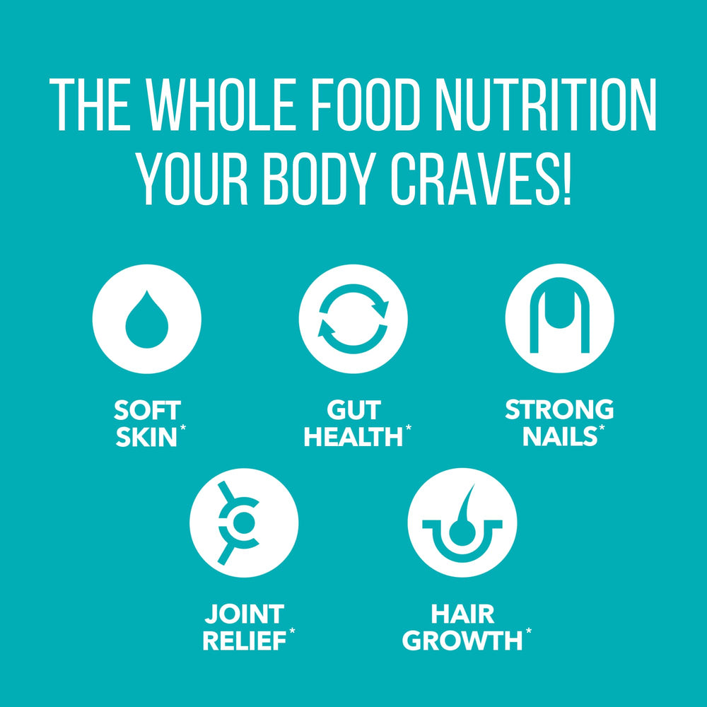 Nature's Plus Collagen Peptides dissolves easily in water for quick drinks.