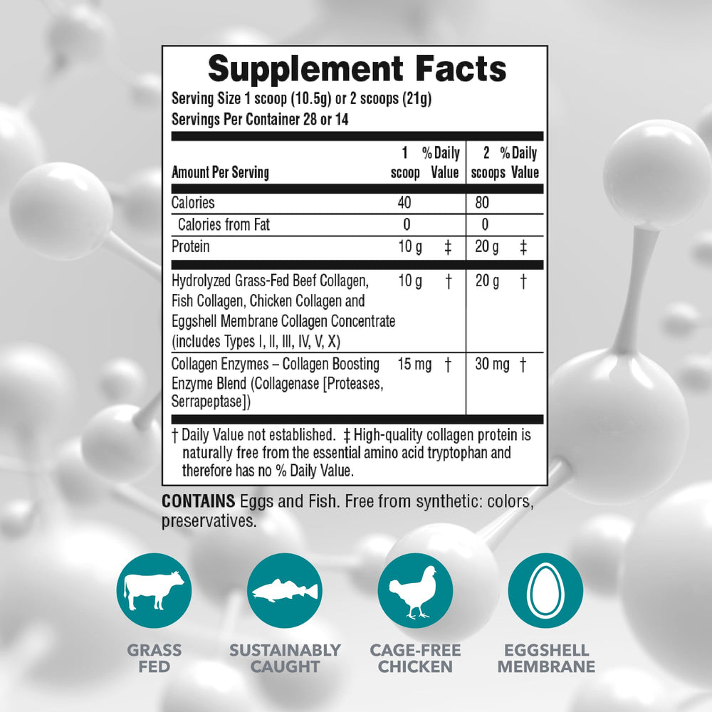 Nature's Plus Collagen Peptides scoop for consistent daily servings.