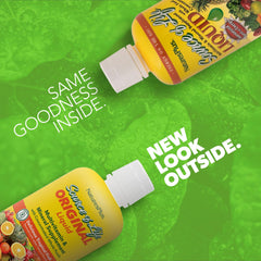 NaturesPlus Source of Life Liquid label shows tropical fruit flavor and clean allergen-free formula