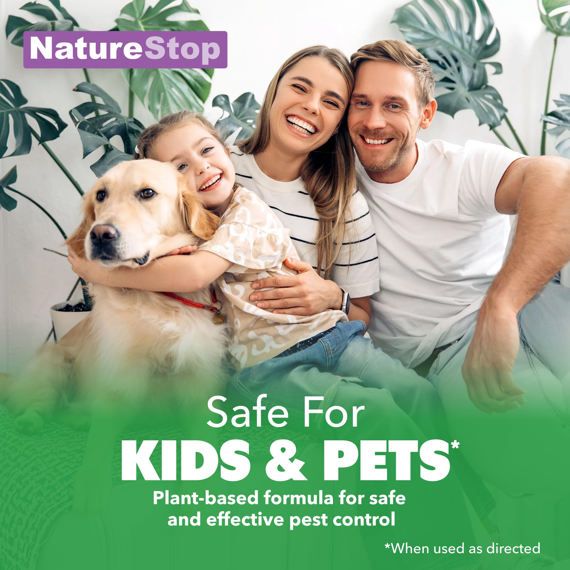NatureStop Bird Repellent Spray applied to railings helps keep surfaces clear.