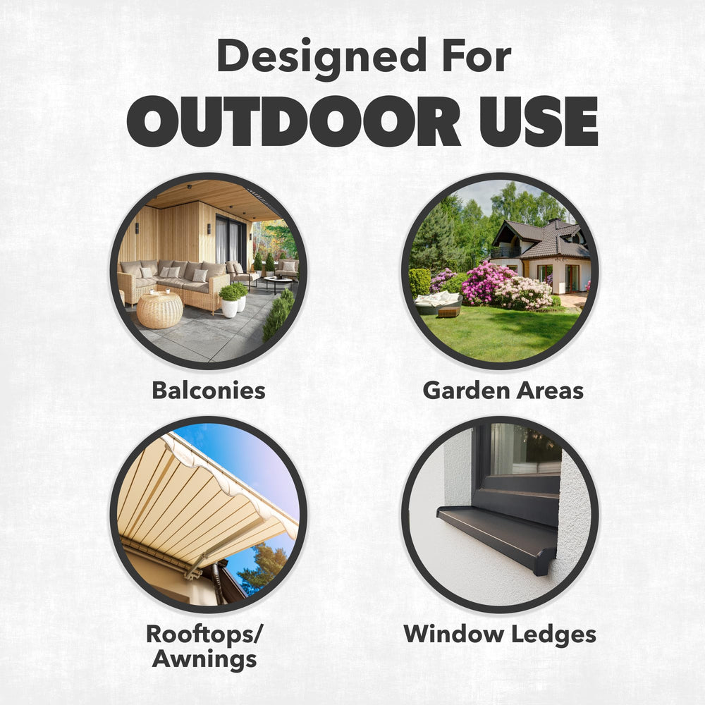 NatureStop Bird Repellent Spray around roof edges discourages perching and droppings.