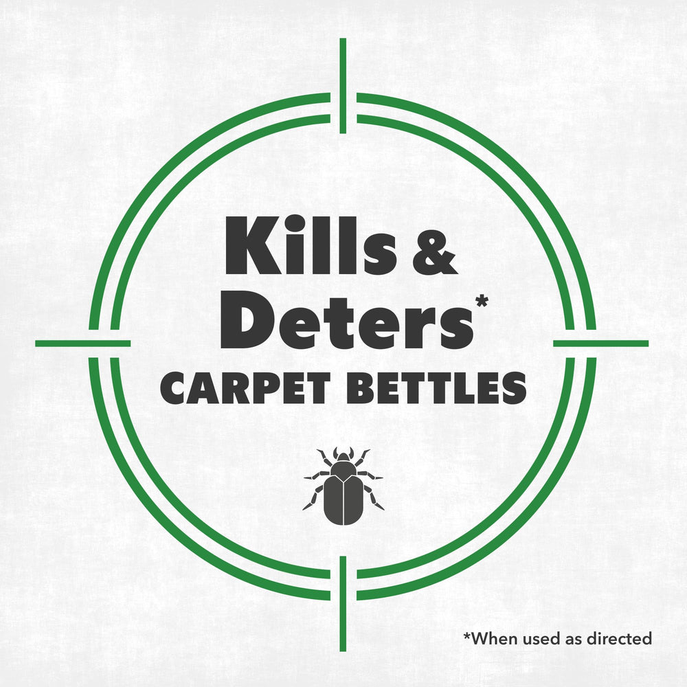 NatureStop Carpet Beetle Killer Spray applied to carpet for rapid protection.