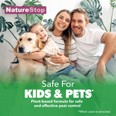 NatureStop Carpet Beetle Killer Spray on baseboards protects furniture and fabrics.