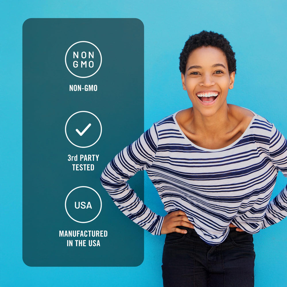 NatureWise 17-strain blend graphic highlights diverse gut-health bacteria.