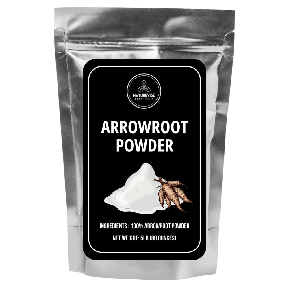 Naturevibe Botanicals Arrowroot Powder 5lb smooth gluten-free thickener for sauces