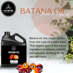 Naturevibe Botanicals Batana Oil applied to hair for shine and manageability.