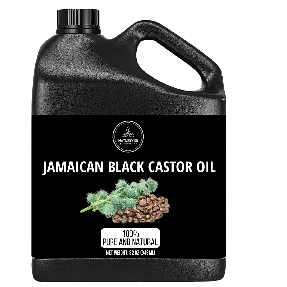 Naturevibe Botanicals Jamaican Black Castor Oil jar for scalp and skin care